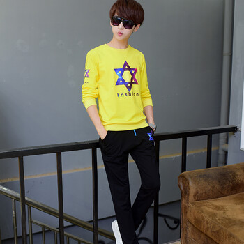 ACE&WEISS 長袖 男士T恤 黃色 S，XL，L，XXL，加大，XXXL，M