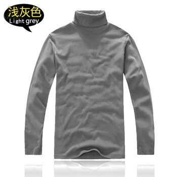 白描（whitedraw） 長(zhǎng)袖 男士T恤 淺灰色 