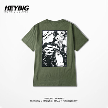 HEYBIG 短袖 男士T恤 軍綠色 L