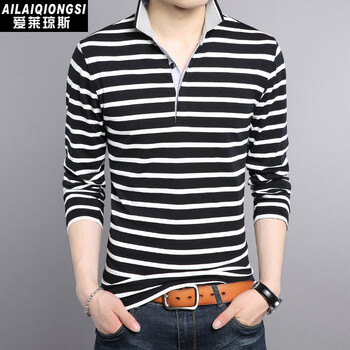 愛(ài)萊瓊斯（AILAIQIONGSI） 長(zhǎng)袖 男士T恤 黑白 XL，L，M，XXL，XXXL