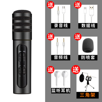 布谷鳥   麥克風(fēng) 炫酷黑(單個話筒+三腳架)