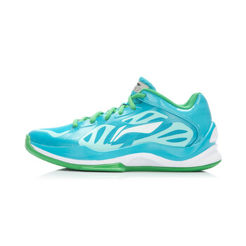 李寧（LI-NING）籃球鞋蝴蝶藍(lán)/電光藍(lán)/中綠-2 42