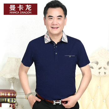 曼卡龍（MANCA DRAGON） 短袖 男士T恤 98078藏青色 