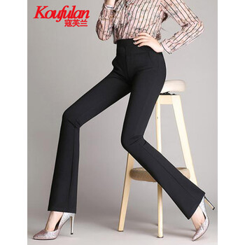 蔻芙蘭（koufulan） 高腰 直筒褲 女 長(zhǎng)褲 休閑褲