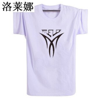 洛萊娜（ROBE DE REINE） 五分袖 男士T恤 大火箭白色 