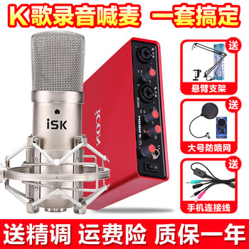 ISK  懸掛式 麥克風 ISK BM800+艾肯Mobile U套裝