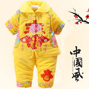 嬰兒過年服三件套