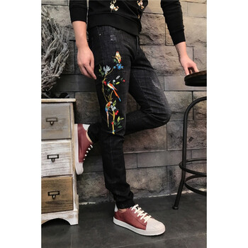 ABCAAA 小腳褲 中國風(fēng) 男士牛仔褲