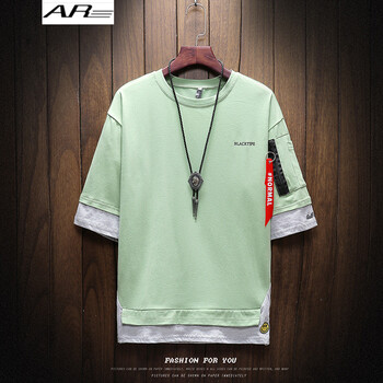 AR 七分袖 男士T恤 綠色 S，XL，L，XXL，XXXL，M