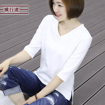 奧蒂雅（AODIYA） 3D，不對稱 短袖 T恤 女 V領(lǐng)