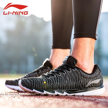 李寧（LI-NING）跑步鞋紅顏一體織網(wǎng)面-3 41.5