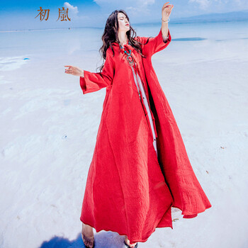 初嵐 連帽 長(zhǎng)袖 女 短外套 綁帶，帶帽