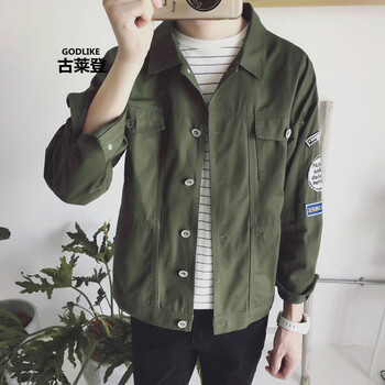 古萊登（GODLIKE） 長(zhǎng)袖 男士T恤 軍綠色Y61 