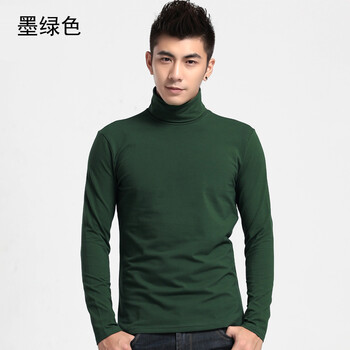 白描（whitedraw） 長(zhǎng)袖 男士T恤 墨綠色 
