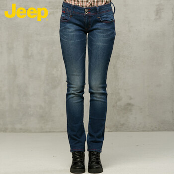 Jeep 自然腰 鉛筆褲/小腳褲 女 長(zhǎng)褲 牛仔褲