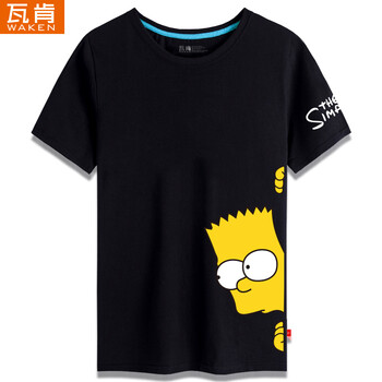 瓦肯（WAKEN） 短袖 男士T恤 黑色4 S