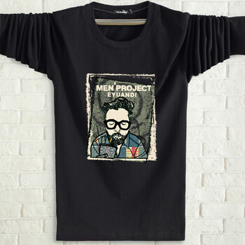 佐攸 長(cháng)袖 男士T恤 黑色老頭 