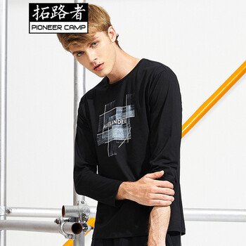 拓路者（Pioneer Camp） 長(zhǎng)袖 男士T恤 黑色 XL，L，XXXL，XXL，M