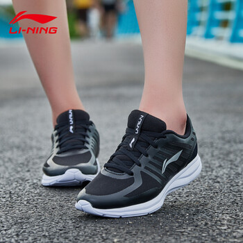 李寧（LI-NING）跑步鞋新基礎(chǔ)黑/基礎(chǔ)白/銀 37