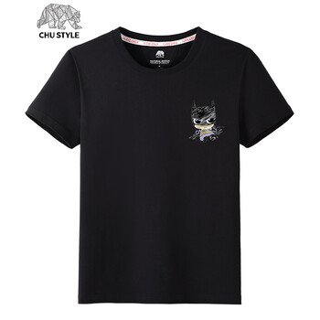 初己（CHUJI） 短袖 男士T恤 黑色(蝙蝠小子胸標) XL，L，M，XXL