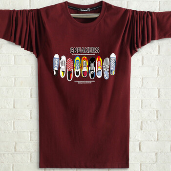 贏夫人（Mrs win） 長袖 男士T恤 鞋子紅色 XL，L，XXXL，XXL，M