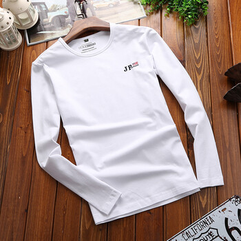 吉普鳥（Jeepbird） 長袖 男士T恤 白色 XL，L，XXL，XXXL，M，加大