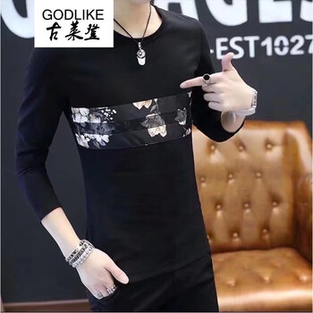 古萊登（GODLIKE） 長袖 男士T恤 T522高品質(zhì)長袖黑色 