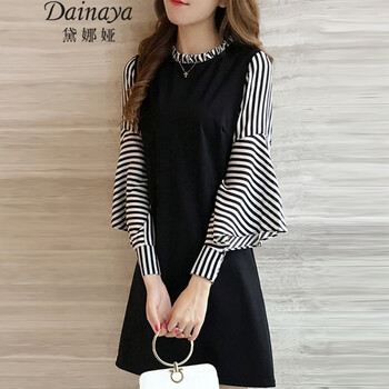 黛娜婭（Dainaya） 純色 撞色 連衣裙