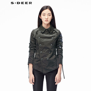 S.DEER  長袖 女 短外套 刺繡