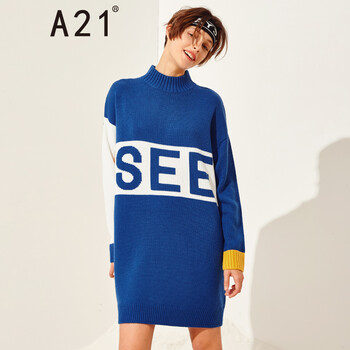 A21 字母 印花 連衣裙