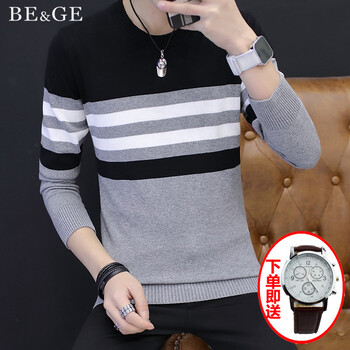 BE&GE 長(zhǎng)袖 男士T恤 灰色 XL，L，M，XXXL，XXL