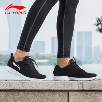 李寧（LI-NING）跑步鞋新基礎黑/銀色 40.5