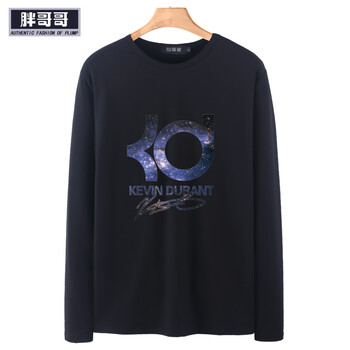 胖哥哥 長(zhǎng)袖 男士T恤 黑色星空KD 