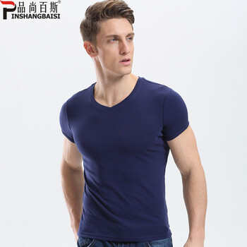 品尚百斯（PINSHANGBAISI） 短袖 男士T恤 寶藍(lán)色 XL，L，XXXL，XXL，M