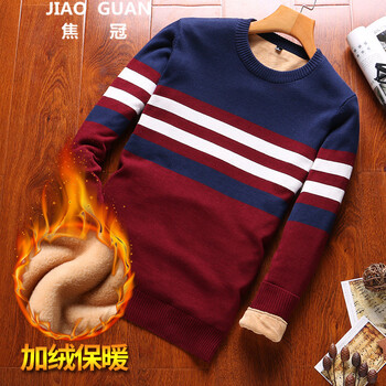 焦冠（JIAOGUAN） 長袖 男士T恤 酒紅加絨-1701 XL，L，XXL，M，XXXL