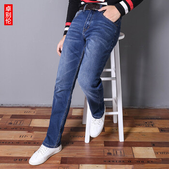 卓別倫（zhuobielun） 直筒褲 青春休閑 男士牛仔褲