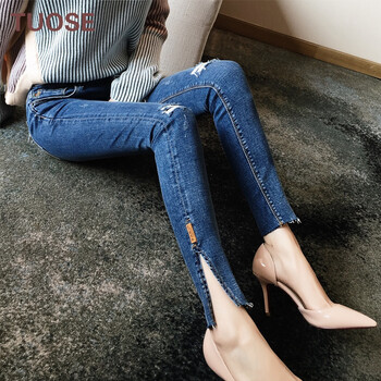 拓澀（TUOSE） 高腰 鉛筆褲/小腳褲 女 九分褲 牛仔褲
