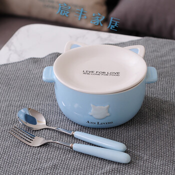雙耳陶瓷飯盒