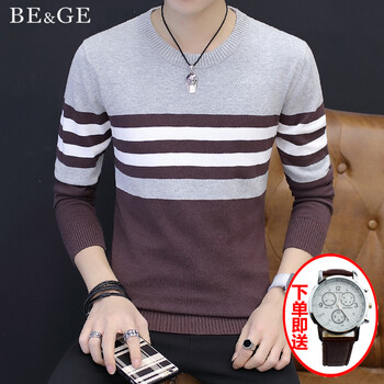 BE&GE 長袖 男士T恤 卡其色 XL，L，XXL，XXXL，M