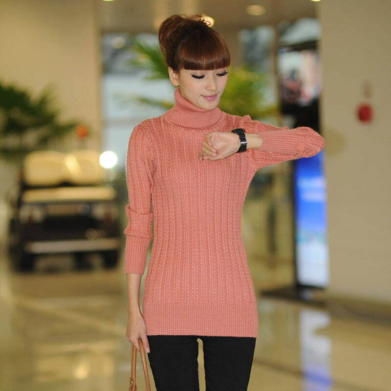 风影轻舞 2013秋冬季新款高领套头打底衫毛衣