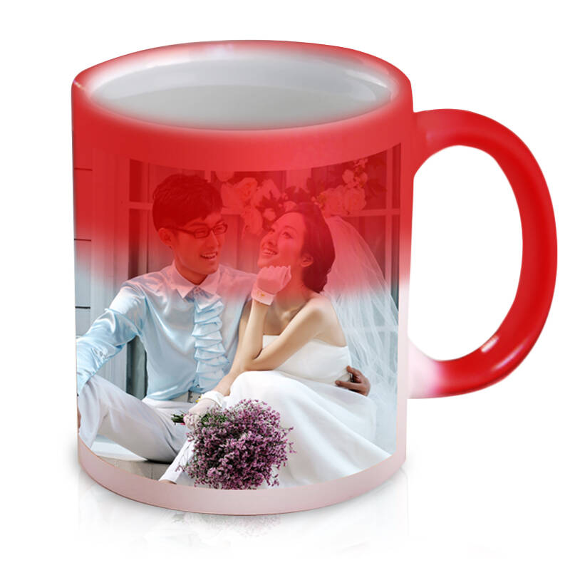 益好 DIY个性礼物杯子 照片定制创意礼品变色水