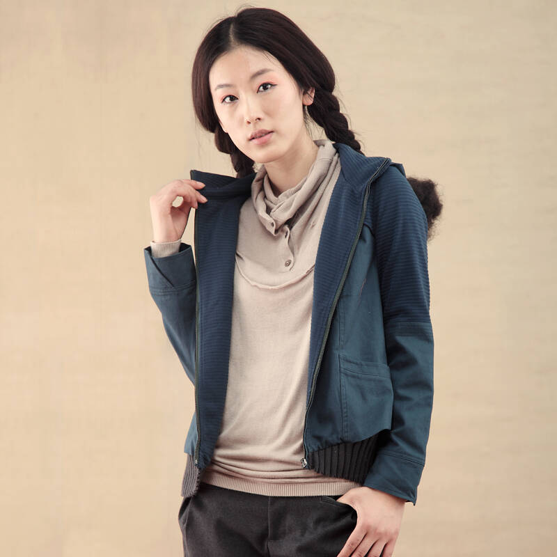 <em>茵曼女装外套</em> 2014秋装新款女棉质上衣短款外