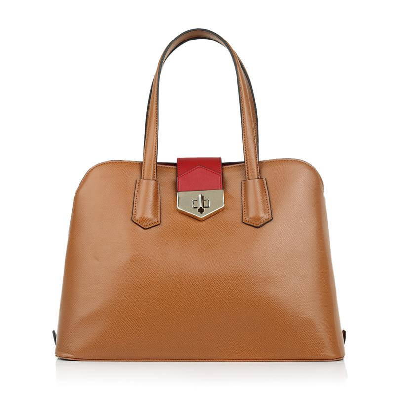 \/百丽2014年冬季黑色压花配红色压花人造革手