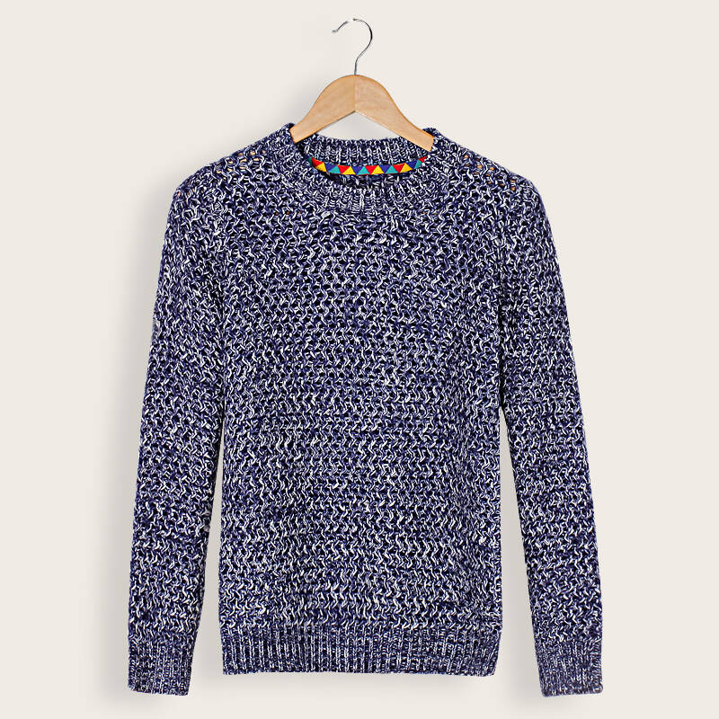 第六元素 2014秋冬毛衣外套 圆领男款针织衫毛