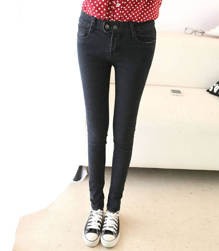 014秋季新款女裤 韩弹力修身显瘦小脚铅笔裤黑