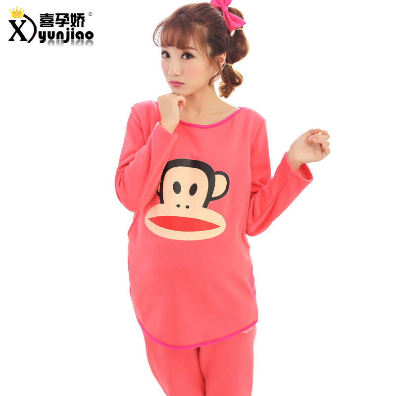 喜孕娇孕妇装秋冬装孕妇保暖内衣 哺乳月子服