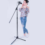 得胜（TAKSTAR） ST-6麦克风支架 万向旋转悬臂话筒支架 防震可伸缩架子 防喷网 ST-1000落地支架