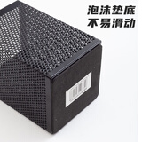 晨光(M&G)文具金属时尚网格方形笔筒 学生办公用品 桌面收纳盒 黑色单个装ABT98401