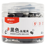 晨光(M&G)文具5#19mm 40只/罐 黑色长尾夹 小号金属票据夹 Eplus系列办公燕尾夹 ABS92736