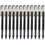 晨光（M&G）文具0.5mm黑色中性笔 直液式全针管签字笔走珠笔中性笔办公会议水笔  12支装 ARP50901